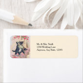 Schattigee Bruiloft Katten Bruid en bruidegom Etiket (Insitu)