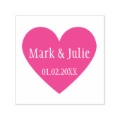 Schattigee bruiloft paar namen datum hart kunst st  zelfinktende stempel (Design)