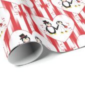 Schattigee bruiloft pinguïns inpakpapier (Rol Hoek)