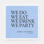 Schattigee bruiloft receptie cocktail servet (Voorkant)