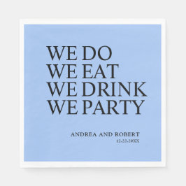 Schattigee bruiloft receptie cocktail servet