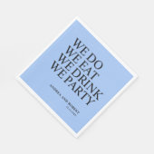 Schattigee bruiloft receptie cocktail servet (Hoek)