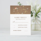 Schattigee bruiloft RSVP Kaarten (Staand voorkant)
