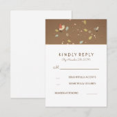 Schattigee bruiloft RSVP Kaarten Kaartje (Voorkant / Achterkant)