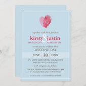 SCHATTIGEE BRUILOFT UITNODIGEN moderne vingerafdru Kaart (Voorkant / Achterkant)