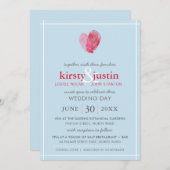 SCHATTIGEE BRUILOFT UITNODIGEN moderne vingerafdru Kaart (Voorkant / Achterkant)