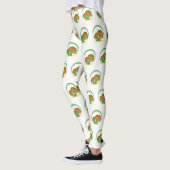 Schattigee Bruin Groene Cartoon Paddestoel Fungi A Leggings (Links)
