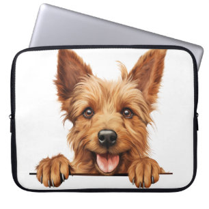 SCHATTIGEE BRUINE AUSTRALISCHE TERRIER PUPPY DOG LAPTOP SLEEVE