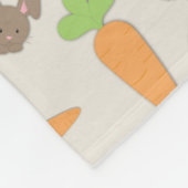 Schattigee Bruine Bunny Rabbit Pattern Print Fleece Deken (Hoek)