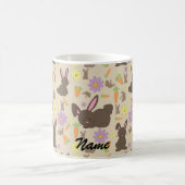 Schattigee Bruine Bunny Rabbit Pattern Print Koffiemok (Center)