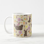 Schattigee Bruine Bunny Rabbit Pattern Print Koffiemok (Links)