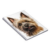 SCHATTIGEE BRUINE CAIRN TERRIER HOND NOTITIEBOEK (Rechterzijde)