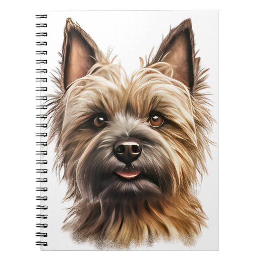 SCHATTIGEE BRUINE CAIRN TERRIER HOND NOTITIEBOEK (Voorkant)