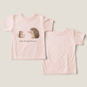 Schattigee Bruine Cream Hedgehog Mouse Beste Vrien (Ontwerp Voorkant & Achterkant)