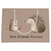 Schattigee Bruine Cream Hedgehog Mouse Beste Vrien Groot Cadeauzakje (Voorkant)