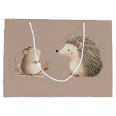 Schattigee Bruine Cream Hedgehog Mouse Beste Vrien Groot Cadeauzakje (Achterkant)