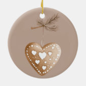 Schattigee Bruine Cream Hedgehog Mouse Beste Vrien Keramisch Ornament (Achterkant)