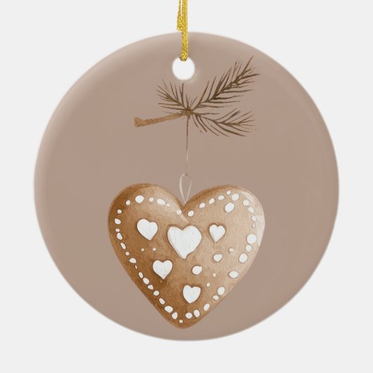 Schattigee Bruine Cream Hedgehog Mouse Beste Vrien Keramisch Ornament (Achterkant)