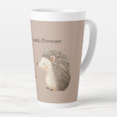 Schattigee Bruine Cream Hedgehog Mouse Beste Vrien Latte Mok (Rechterhoek)