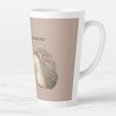 Schattigee Bruine Cream Hedgehog Mouse Beste Vrien Latte Mok (Rechts)