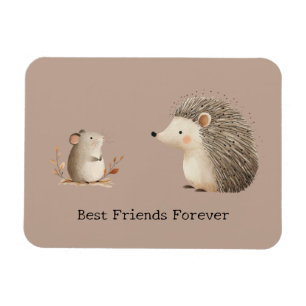 Schattigee Bruine Cream Hedgehog Mouse Beste Vrien Magneet