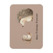 Schattigee Bruine Cream Hedgehog Mouse Beste Vrien Magneet (Verticaal)