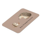 Schattigee Bruine Cream Hedgehog Mouse Beste Vrien Magneet (Linkerzijde)