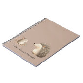 Schattigee Bruine Cream Hedgehog Mouse Beste Vrien Notitieboek (Linkerzijde)