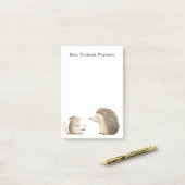 Schattigee Bruine Cream Hedgehog Mouse Beste Vrien Post-it® Notes (Op bureau)