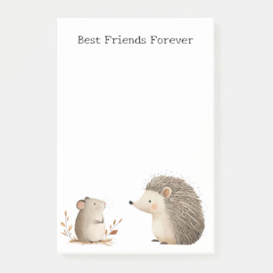 Schattigee Bruine Cream Hedgehog Mouse Beste Vrien Post-it® Notes