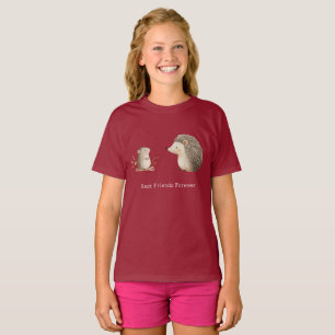 Schattigee Bruine Cream Hedgehog Mouse Beste Vrien T-shirt