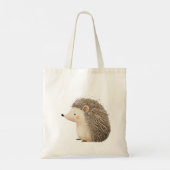 Schattigee Bruine Cream Hedgehog Mouse Beste Vrien Tote Bag (Achterkant)