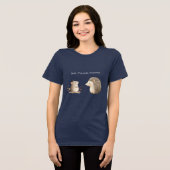 Schattigee Bruine Cream Hedgehog Mouse Beste Vrien Tri-Blend Shirt (Voorkant volledig)