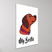 Schattigee Bruine Hond Muur Art Print | Mijn beste (Laagn)