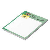 Schattigee bruine hond Wees dappere kunst met groe Notitieblok (Linkerzijde)