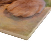 Schattigee Bruine Kat Waterverf Olieverfschilderij Snijplank (Hoek)