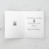 Schattigee bruine konijnenbloemen verlate verjaard kaart (Binnen)