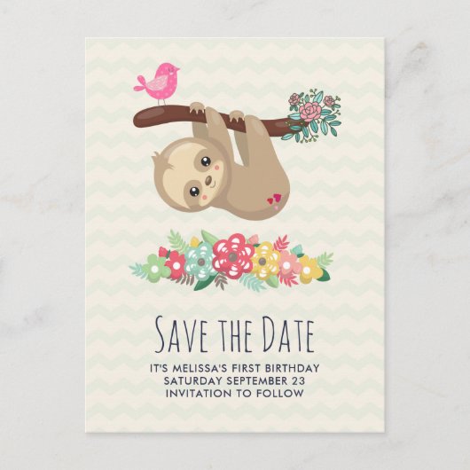 Schattigee bruine luiaard ondersteboven Opslaan va Briefkaart (Voorkant)