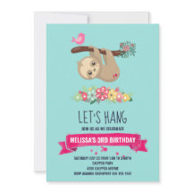 Schattigee bruine luiaard ondersteboven Verjaardag