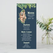 Schattigee bruine luiaard & Tropische bladeren Wat Kaart (Staand voorkant)