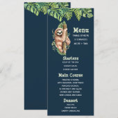 Schattigee bruine luiaard & Tropische bladeren Wat Kaart (Voorkant / Achterkant)