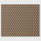 Schattigee bruine polka dot cadeaupapier (Vlak)