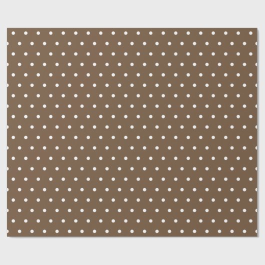Schattigee bruine polka dot cadeaupapier (Vlak)