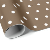 Schattigee bruine polka dot cadeaupapier (Rol Hoek)