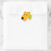 Schattigee bruine puppy Sticker (Tas)