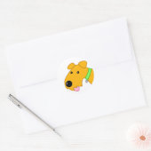 Schattigee bruine puppy Sticker (Envelop)