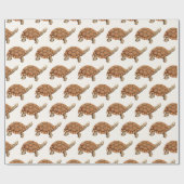 Schattigee bruine schildpad cadeaupapier (Vlak)