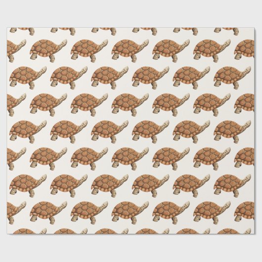 Schattigee bruine schildpad cadeaupapier (Vlak)