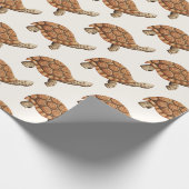Schattigee bruine schildpad cadeaupapier (Hoek)