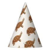 Schattigee bruine schildpad verjaardag feesthoedjes (Links)